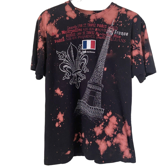 Walt Disney World France Paris Unisex Bleached Distressed T-Shirt - XL - Picture 1 of 6